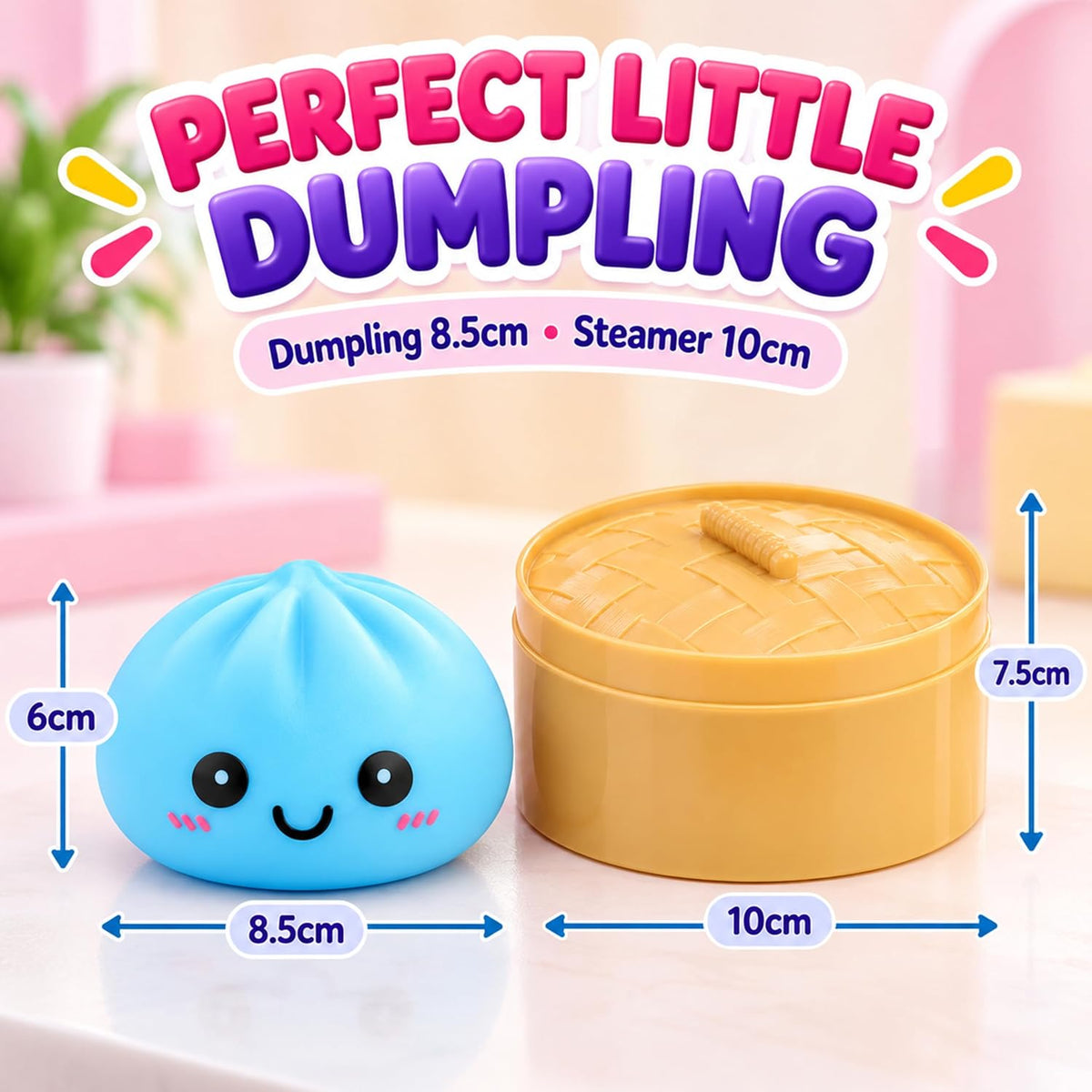 LED Light Up Squishy Dumpling Toy - 8.5cm