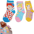 Disney Princess Girls Socks 3 Pairs UK 3-5.5 & 12-2