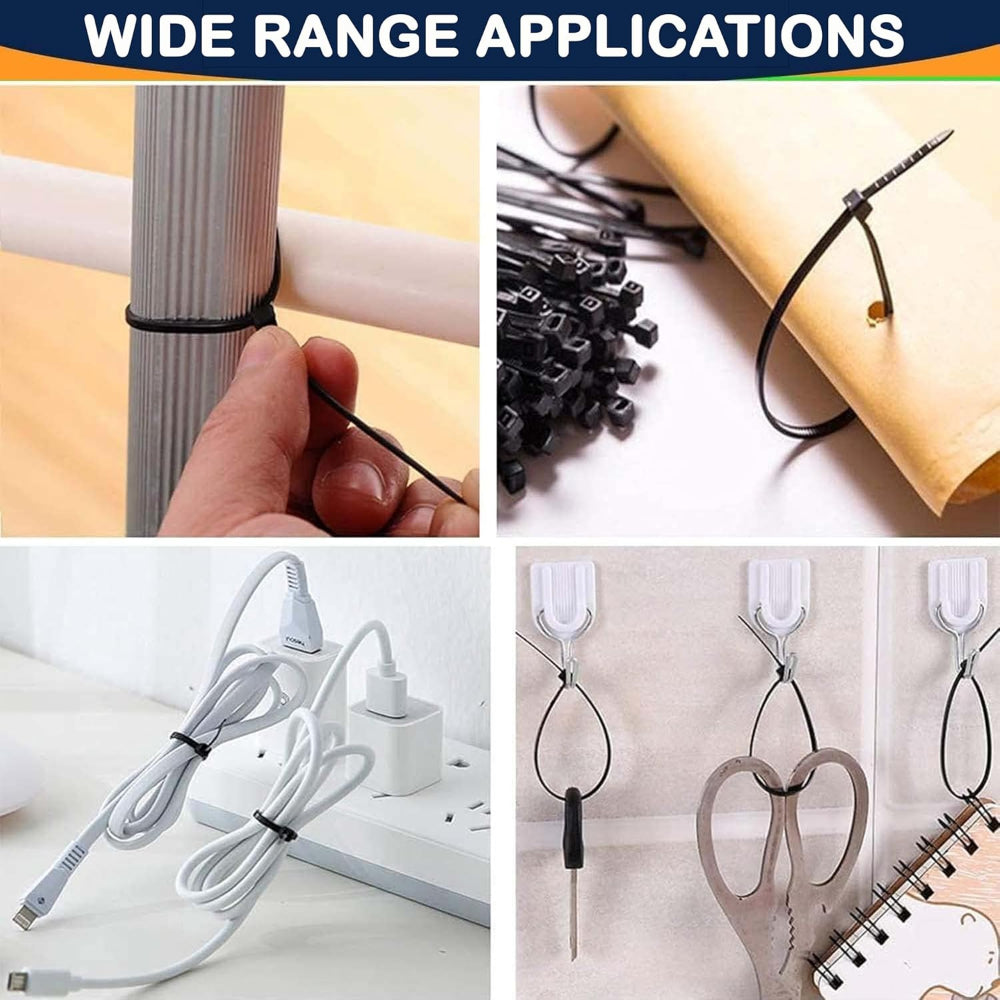 200Pk Black Cable Ties