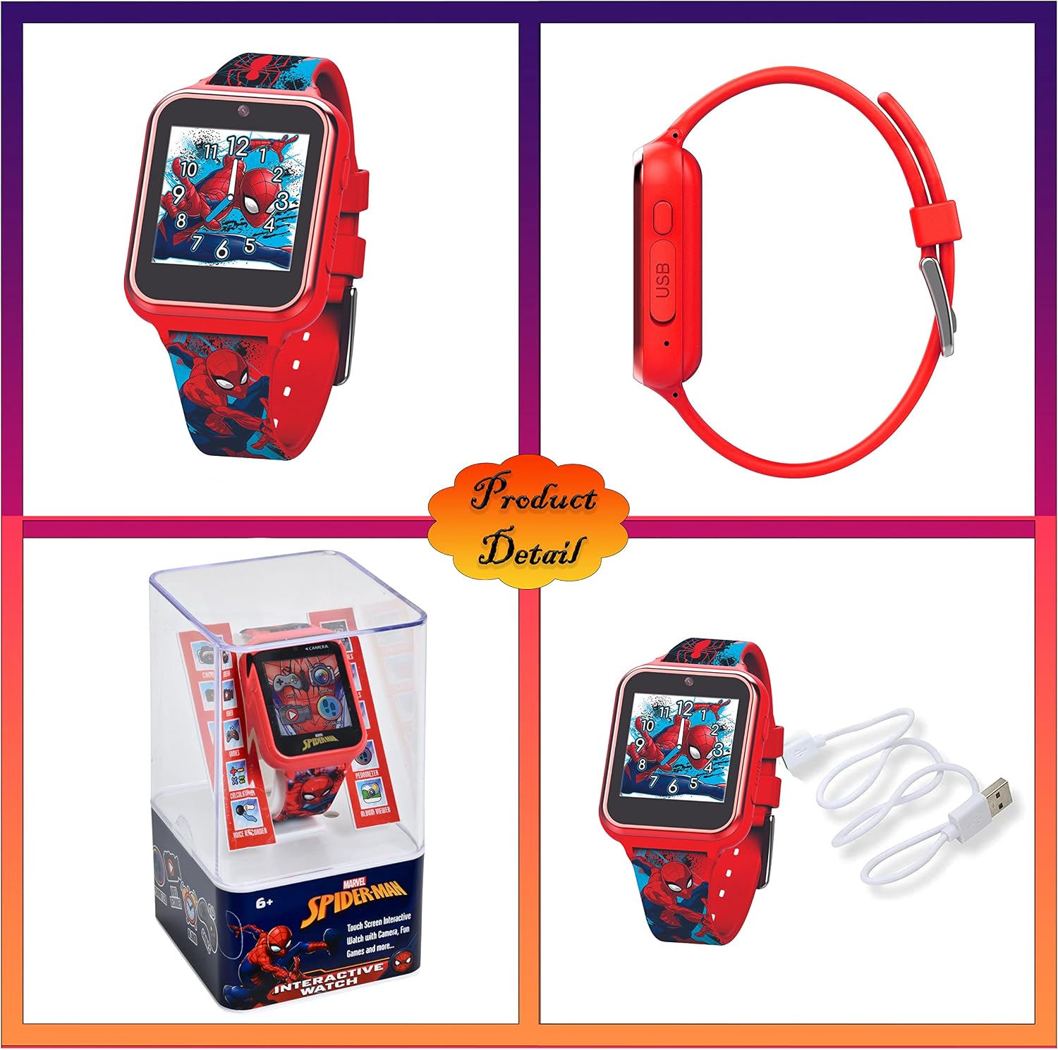 Spiderman Kids Interactive Smart Watch - 22cm