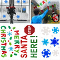 Pack Of 3 Gel Window Stickers-Snowflakes/MerryXmas/Santa Here