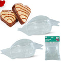 Pack of 4Pcs Chocolate Dessert Jumbo Heart Baking Moulds- 13cm| 3D Flexible Plastic