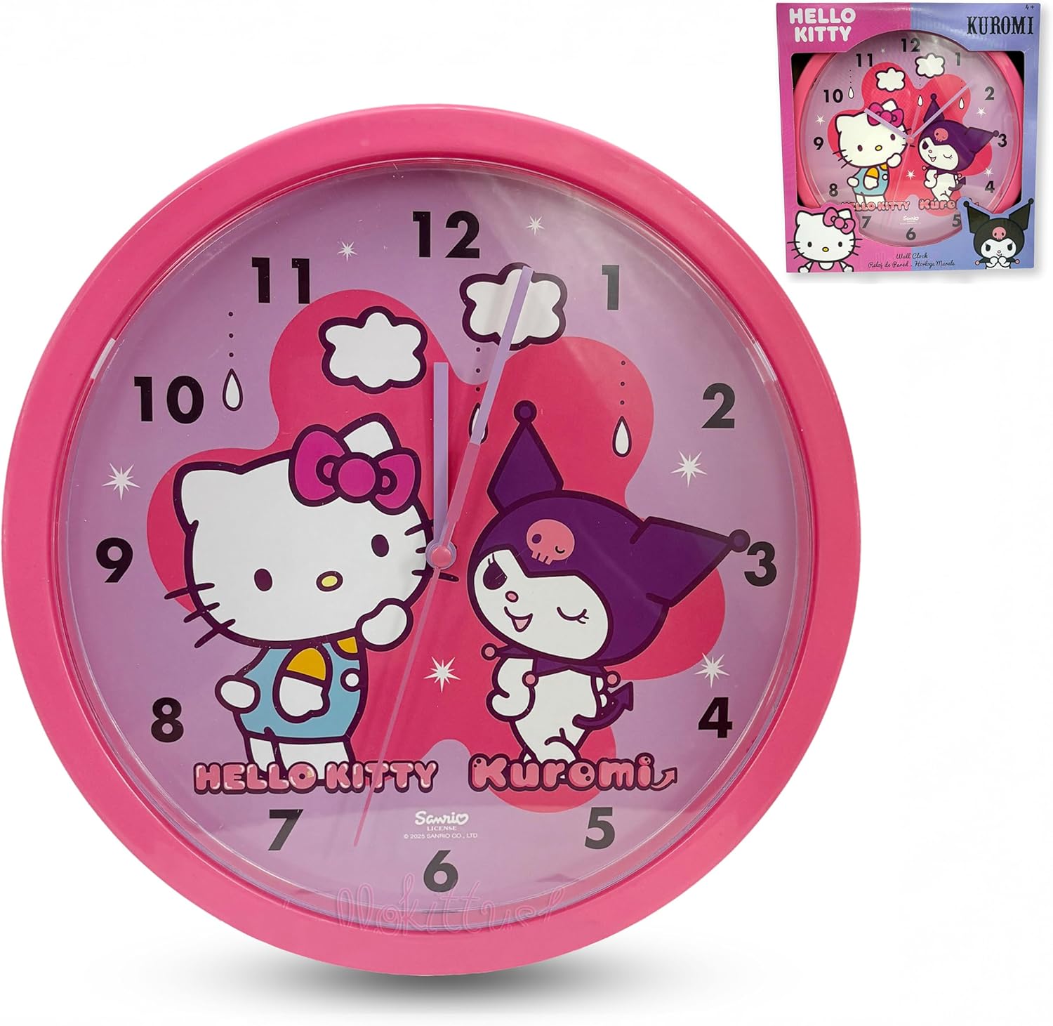 Children Modern Wall Clock Battery Operated, Wall Decor Gift for Kids