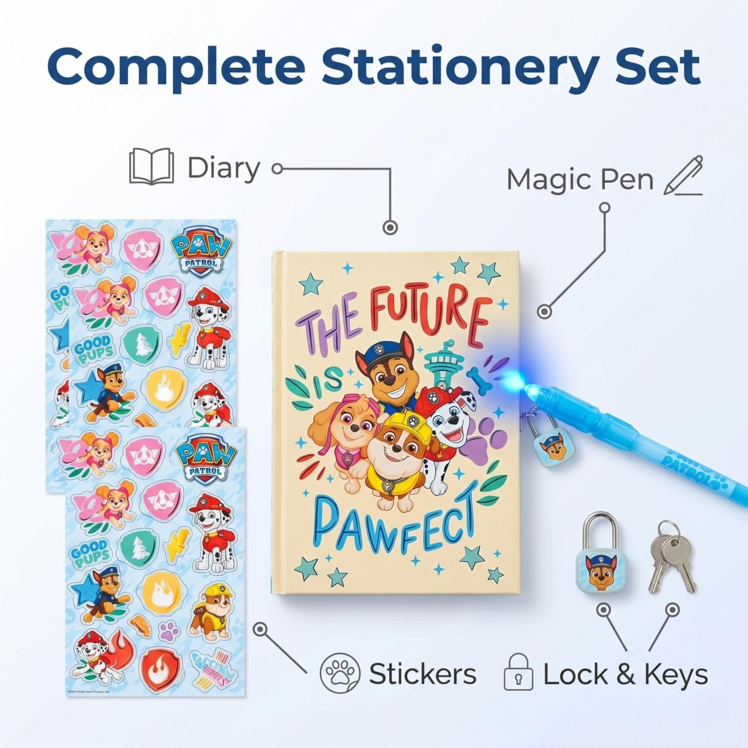 Kids Secret Diary & Magic Ink Pen Stationery Set - Assorted