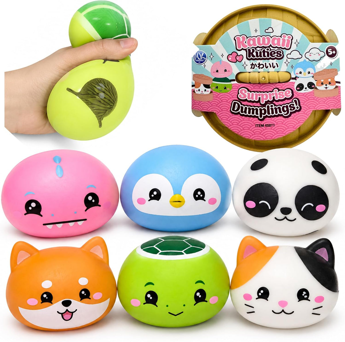 Animal Dumpling Squishy Toy 8.5cm