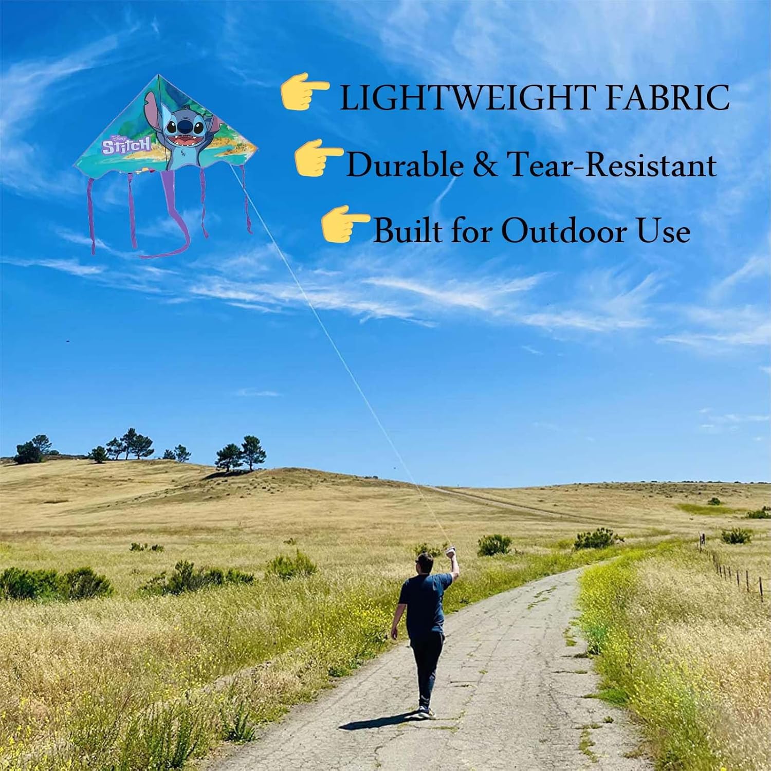 Large Colourful Fabric Flying Kite Characters 95cm Outdoor Toy