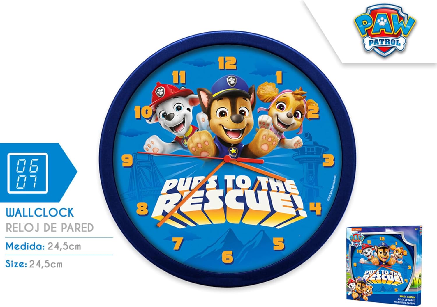 Children Modern Wall Clock Battery Operated, Wall Decor Gift for Kids