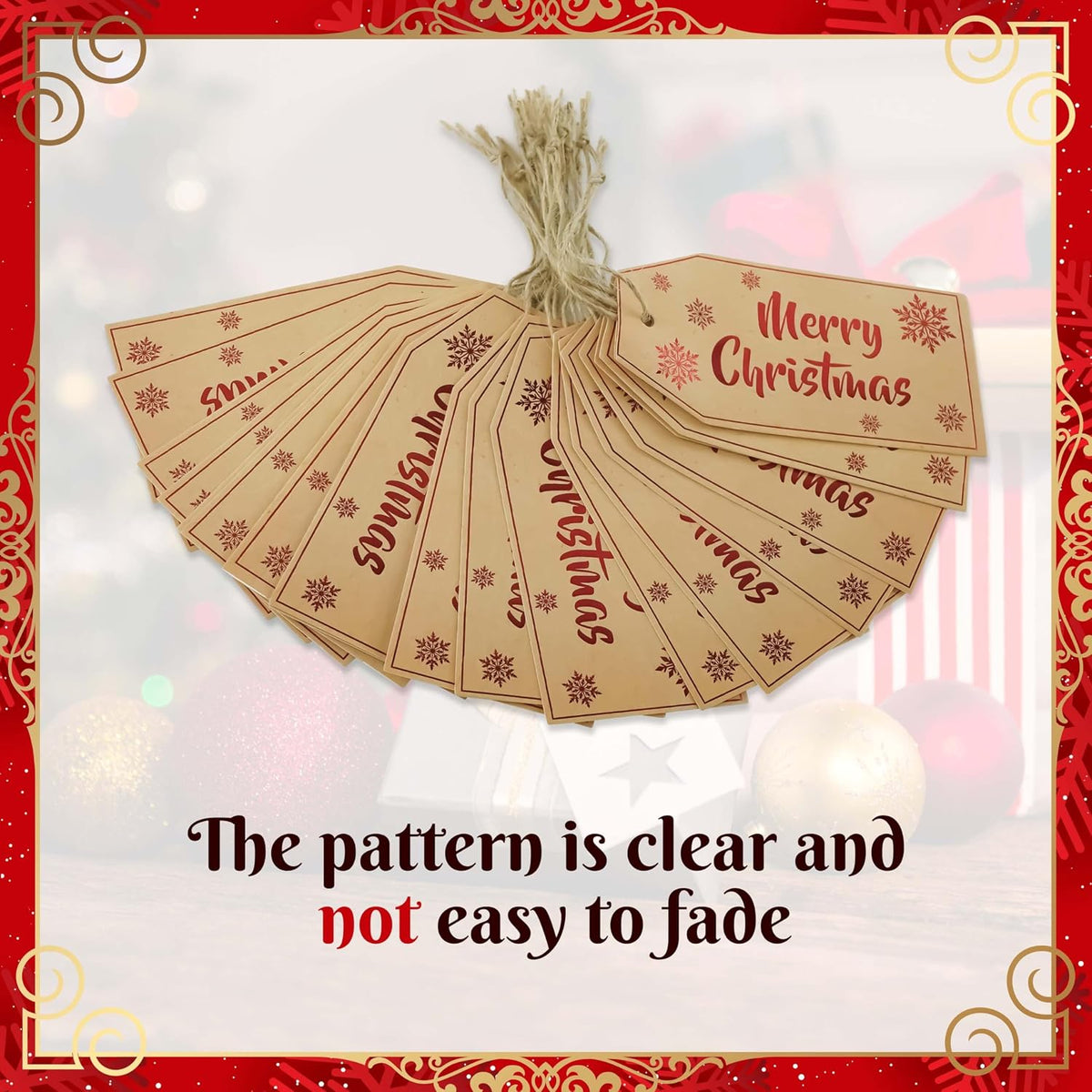 20Pcs Christmas Kraft Gift Tags with Jute String