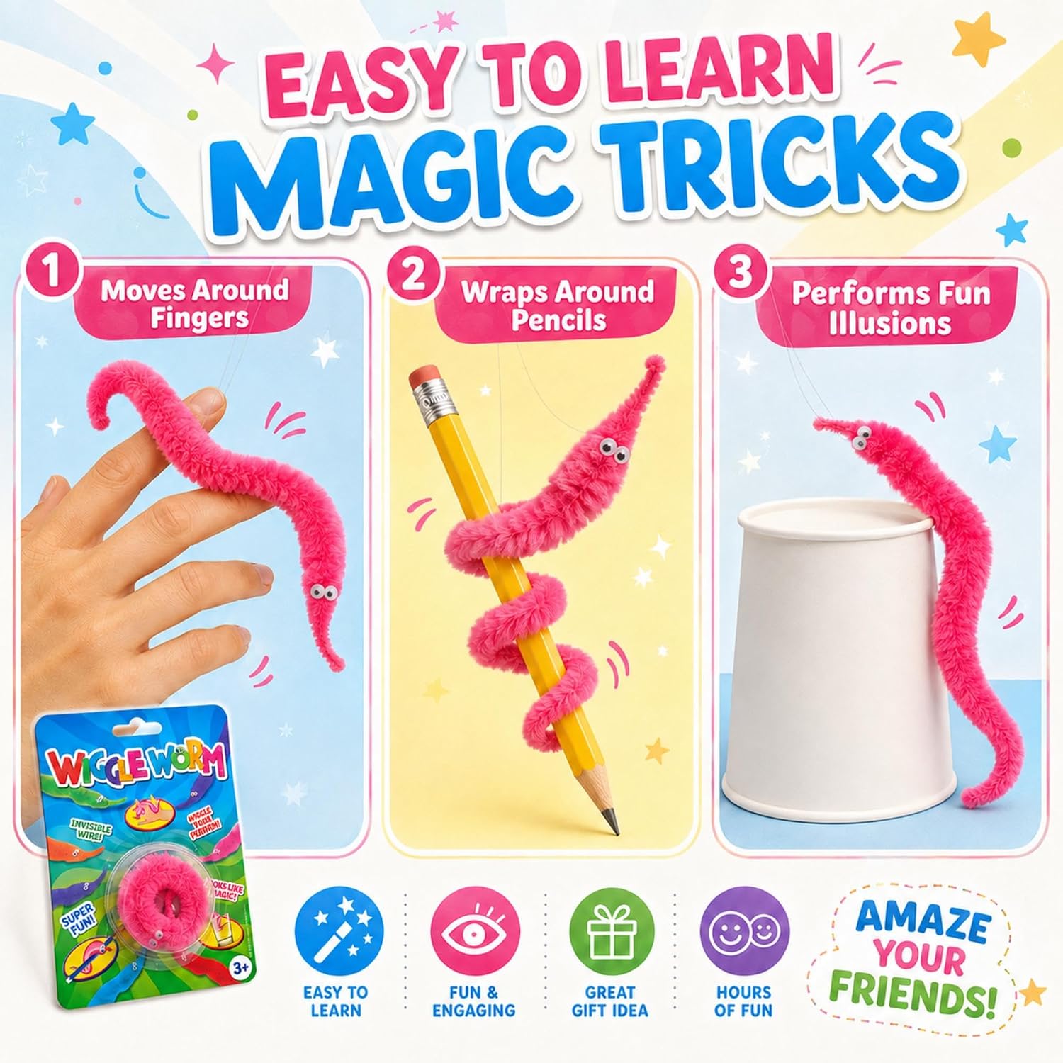 Magic Wiggle Worm Toy 22cm