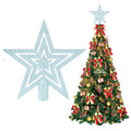 Glittered Light Blue Star Tree Topper 20cm