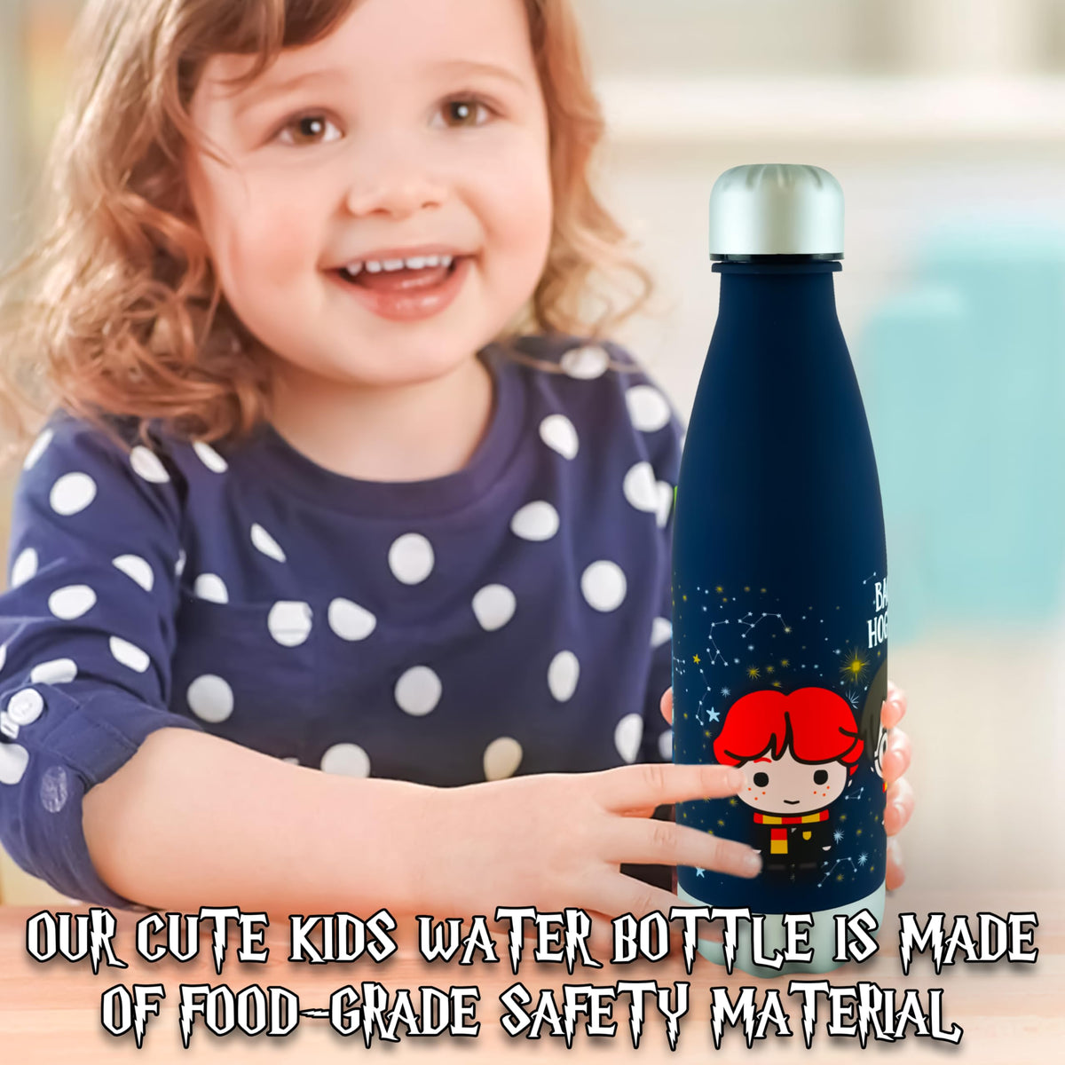 Harry Potter Kids Licensed 650ml Soft Touch Leak-Proof Water Bottle – view 6