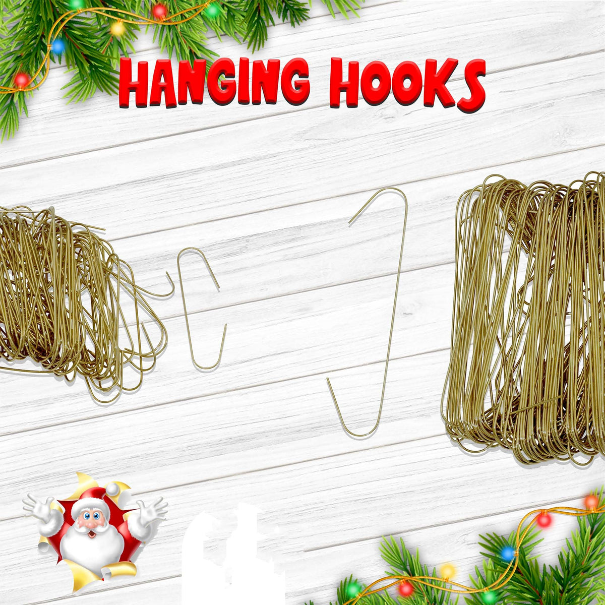 200Pcs Christmas Hanging Hooks