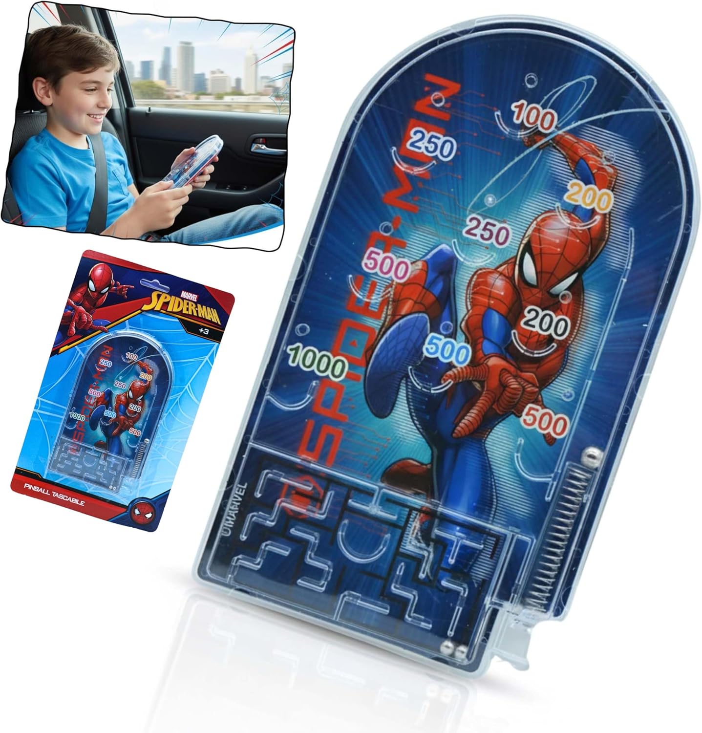 Kids Handheld Pinball Game Assorted Characters 16cm