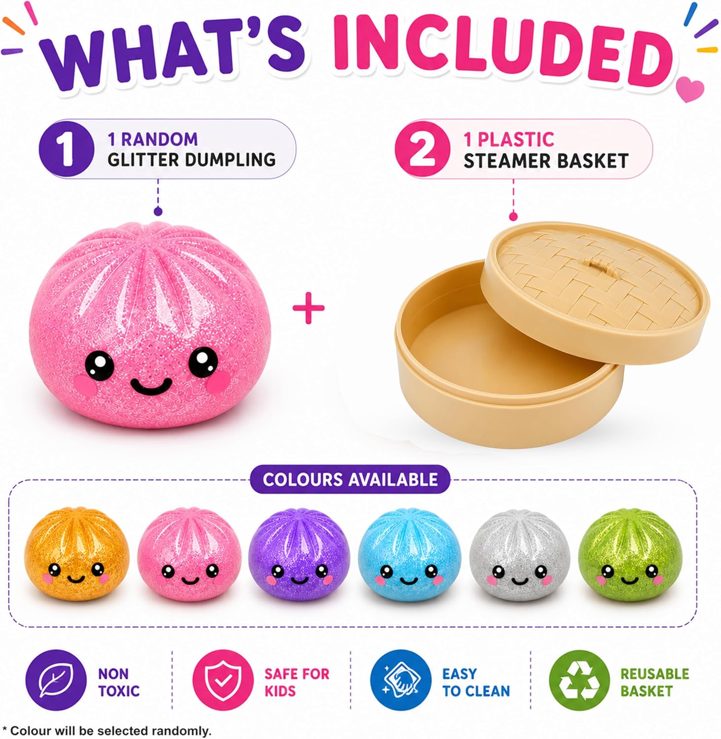 Mystery Glitter Dumpling Toy 8.5cm