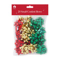 Small Confetti Bows - (Red, Green, Gold)