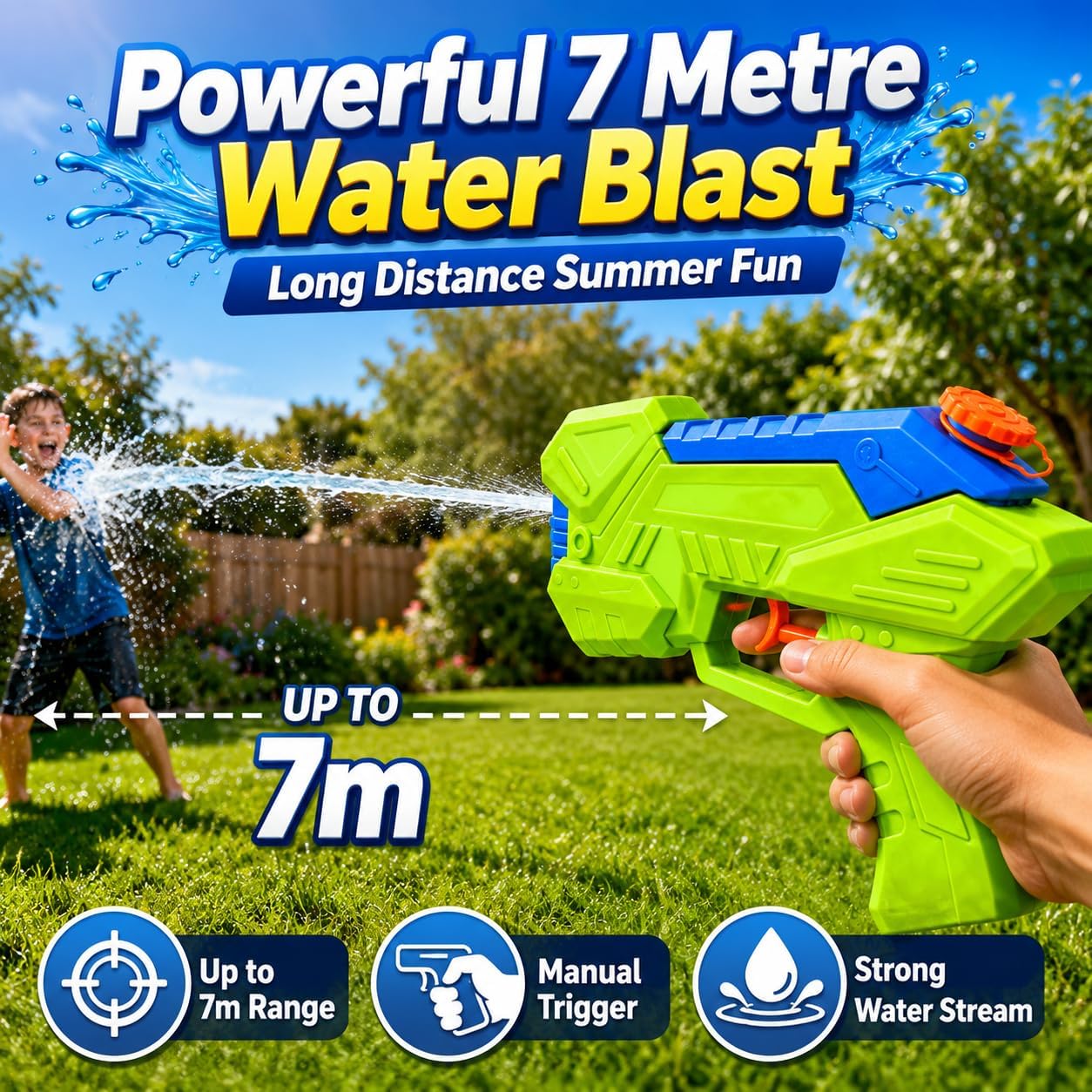 Kids Water Pistol 20cm with 250ml Tank