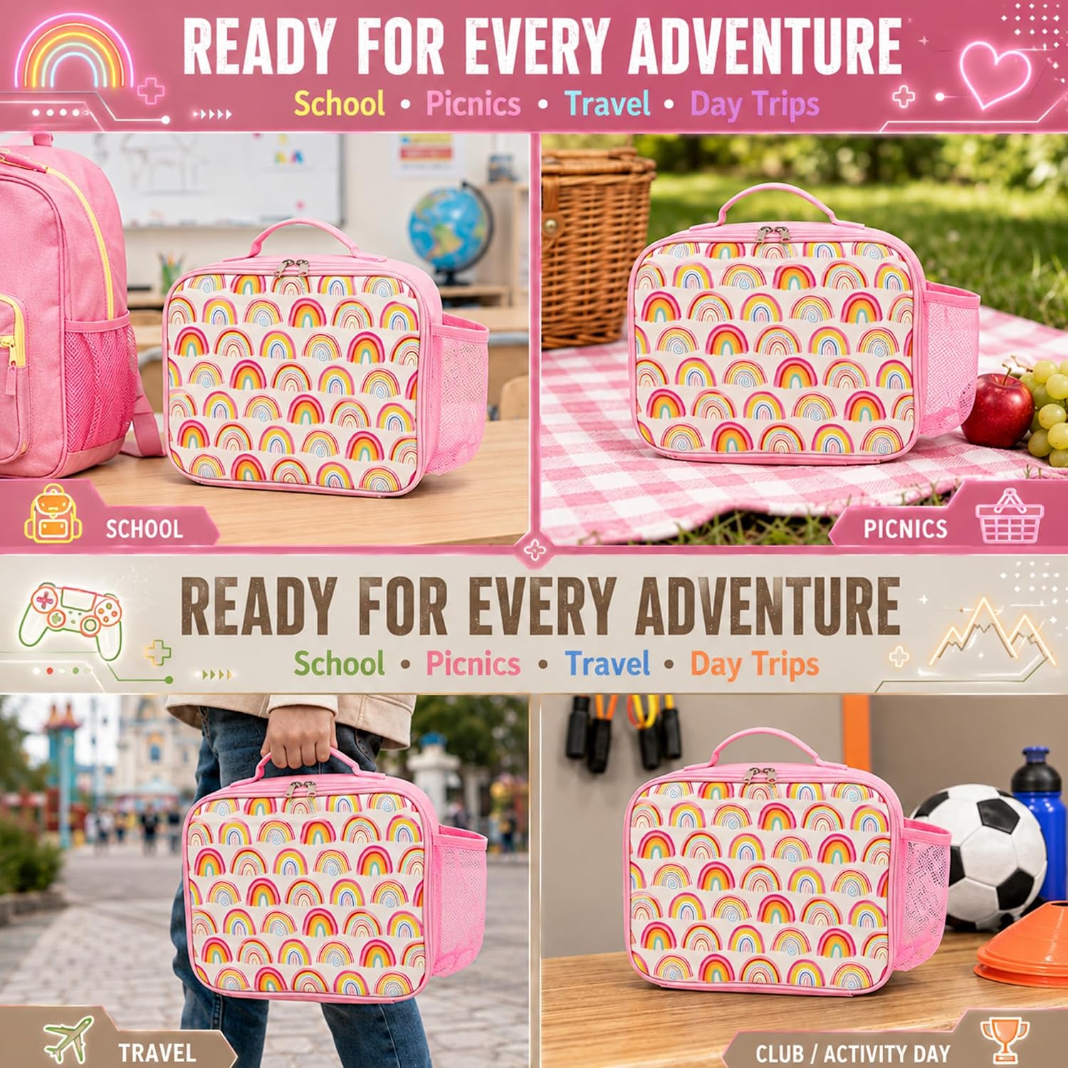 Kids Insulated Lunch Bags