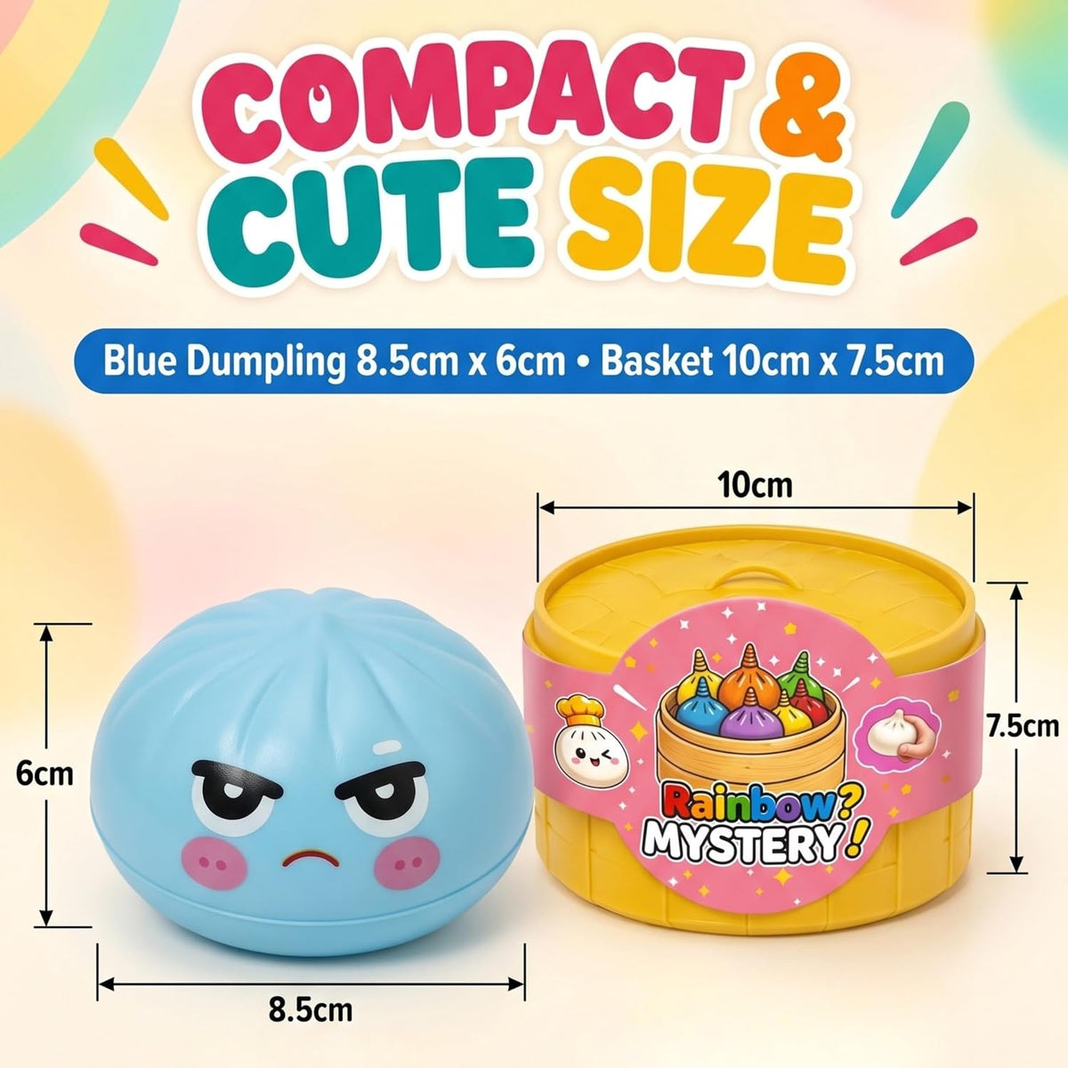Slow Rise Colourful Squishy Dumpling - 8.5cm
