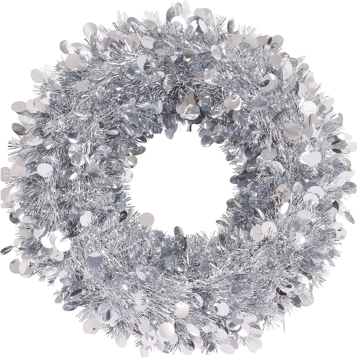 Christmas Home Door Tinsel Wreath 21cm
