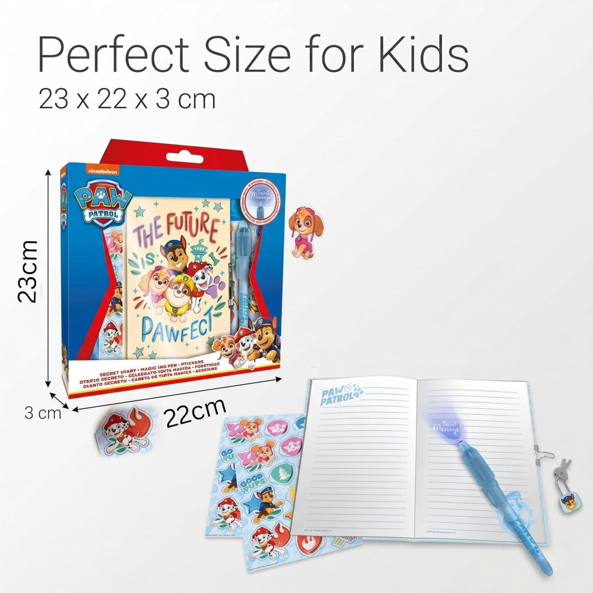 PAW Patrol Kids Licensed Secret Diary & Magic Ink Pen Stationery Set – view 5