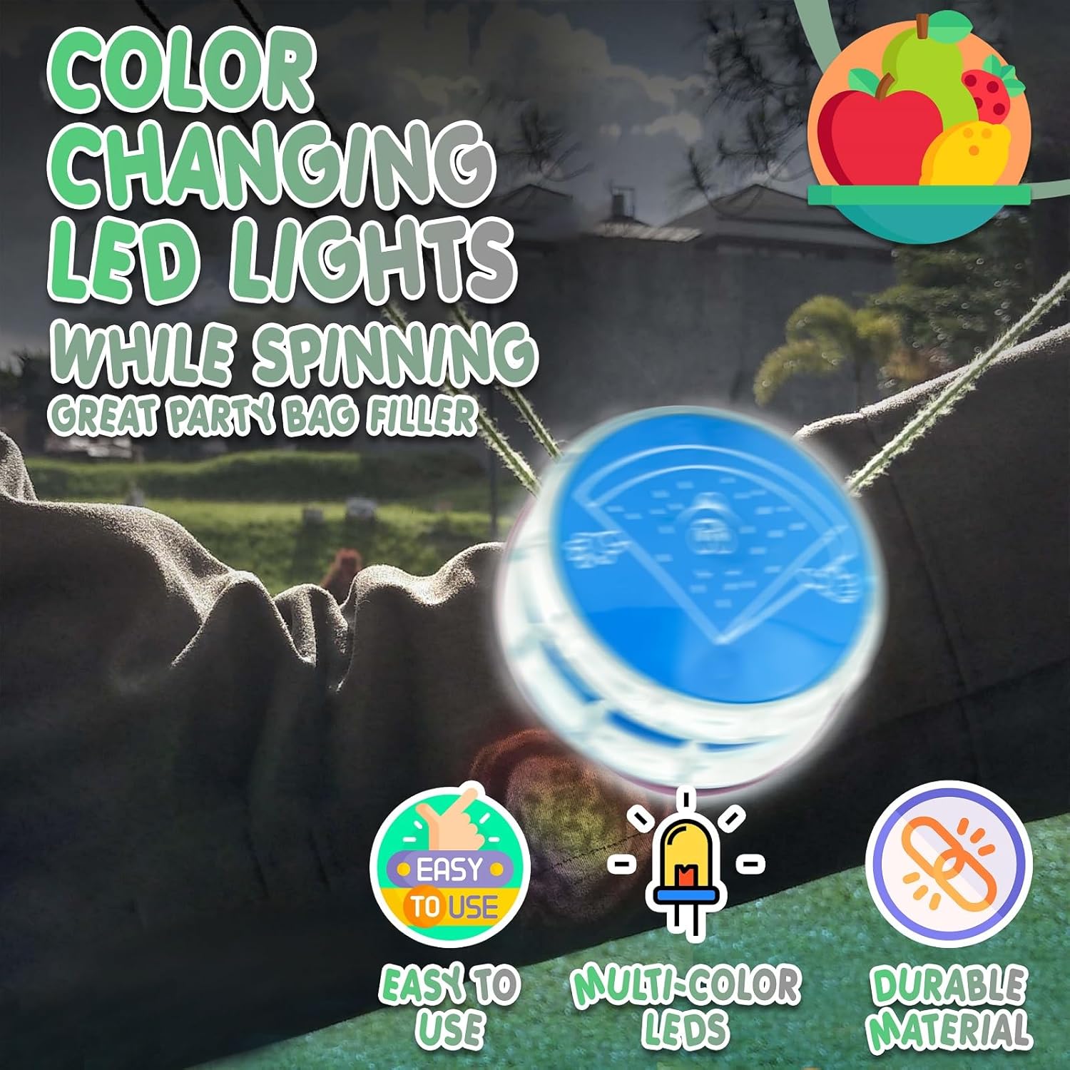 4cm Fruit Printed Responsive YoYo