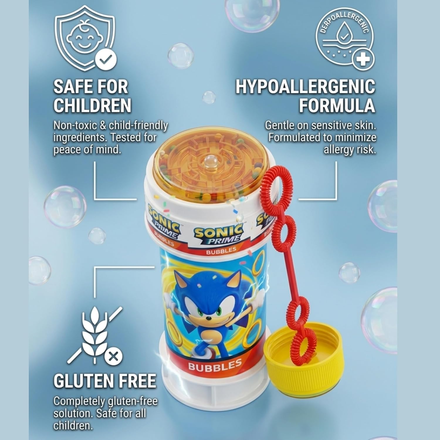 Sonic 12Pcs Bubble Tubes with Wand