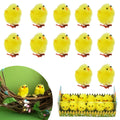 12PC Easter Chenille Yellow Chicks