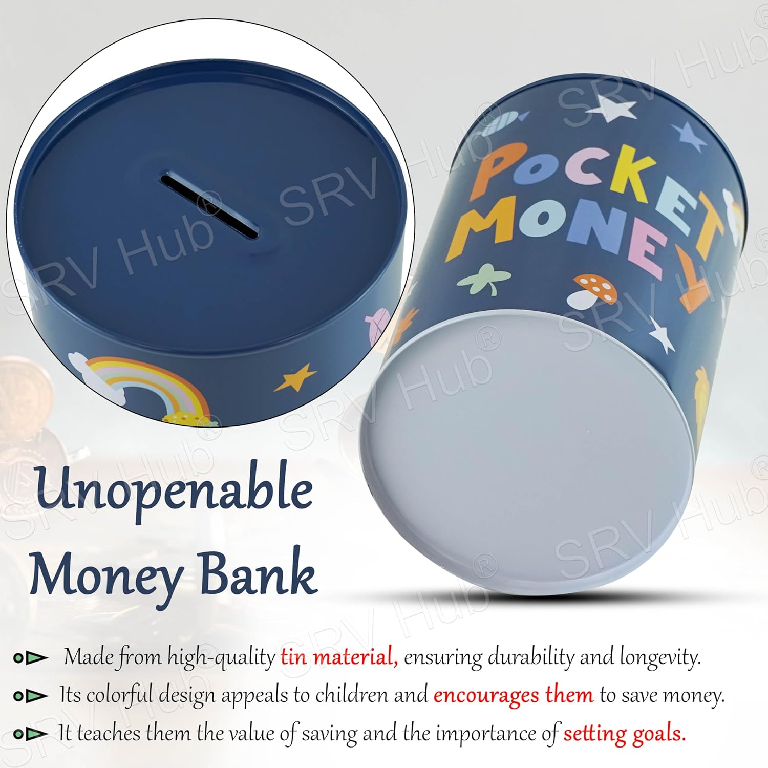 Character Metallic Money Savings Box for Kids