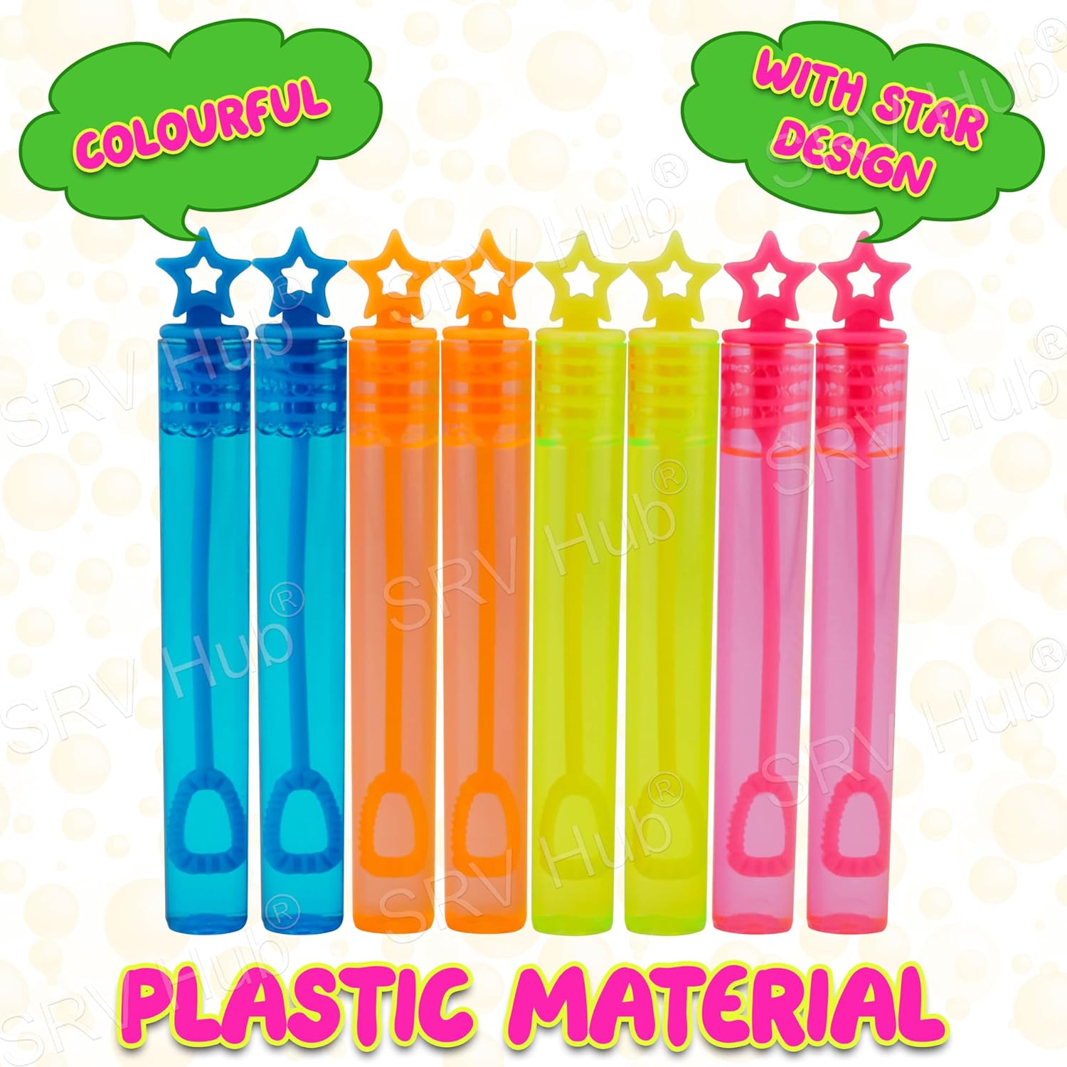 Mini Bubble Tubes Star Wands 8Pcs