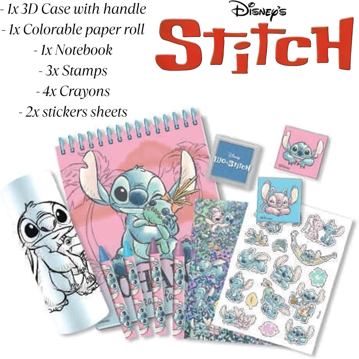 Disney Stitch 3D Stationery Case Set 12Pcs