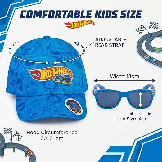 2pcs Kids Cap & Sunglasses Set