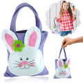 Purple Bunny Face Felt Easter Bag with Handle (23x20)CM