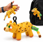 3D Minecraft Ocelot Plush Clip On Keyring