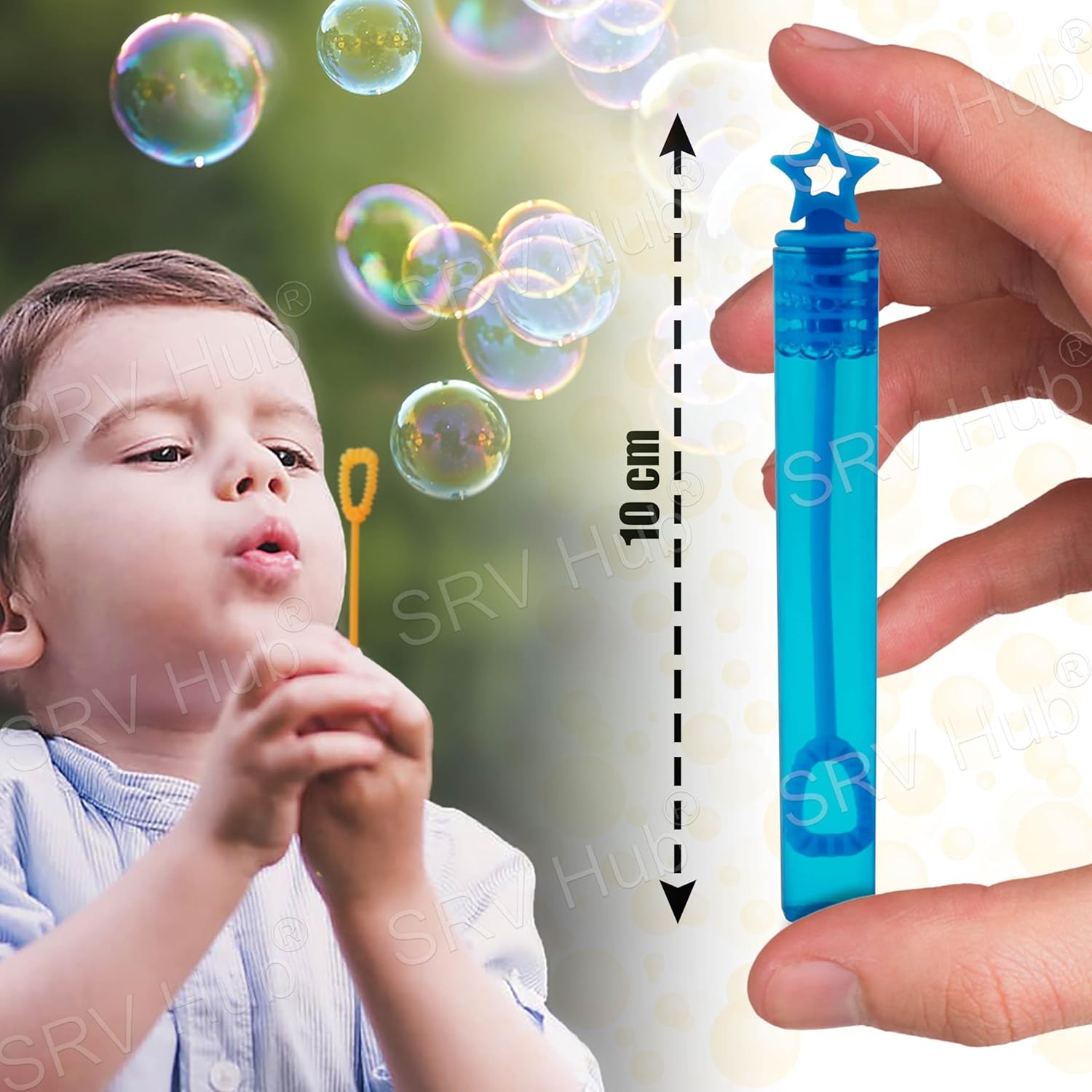 Mini Bubble Tubes Star Wands 8Pcs