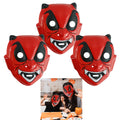 3x Halloween Face Masks, Devil, Size-18cm