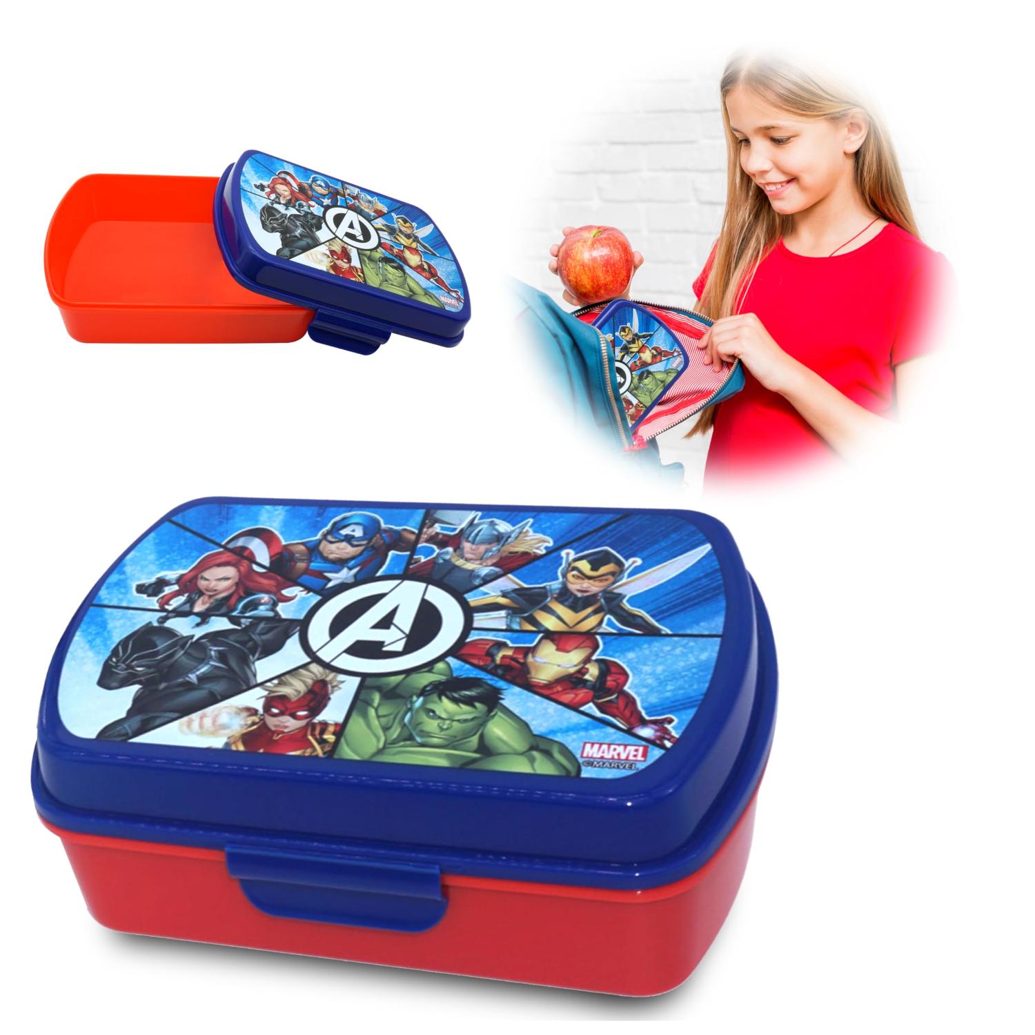 Kids BPA Free Plastic Lunch Box with Cutlery - Assorted