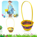40cm Easter Large Woven Treat Basket-Yellow