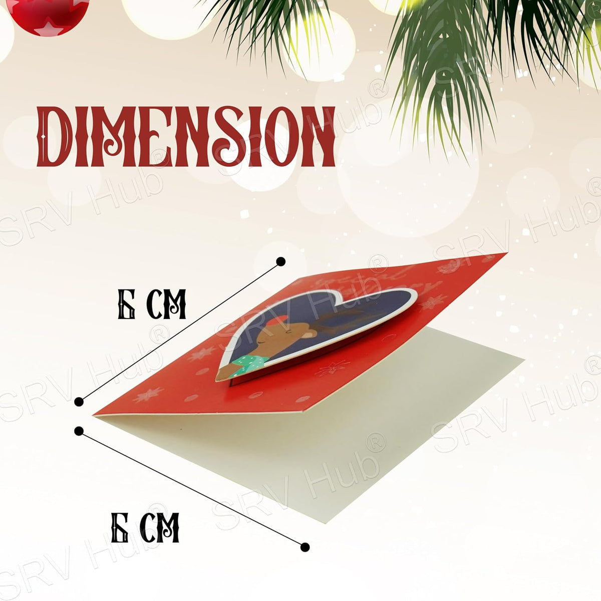 6cm Mini Hand Finished Christmas Gift Tags 18Pcs
