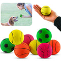 Pack of 8 Sports Sponge Interactive Dog Balls, Size-6cm
