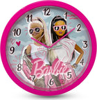 Kids Round Wall Clock 25cm - Barbie