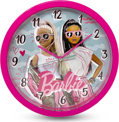Kids Round Wall Clock 25cm - Barbie