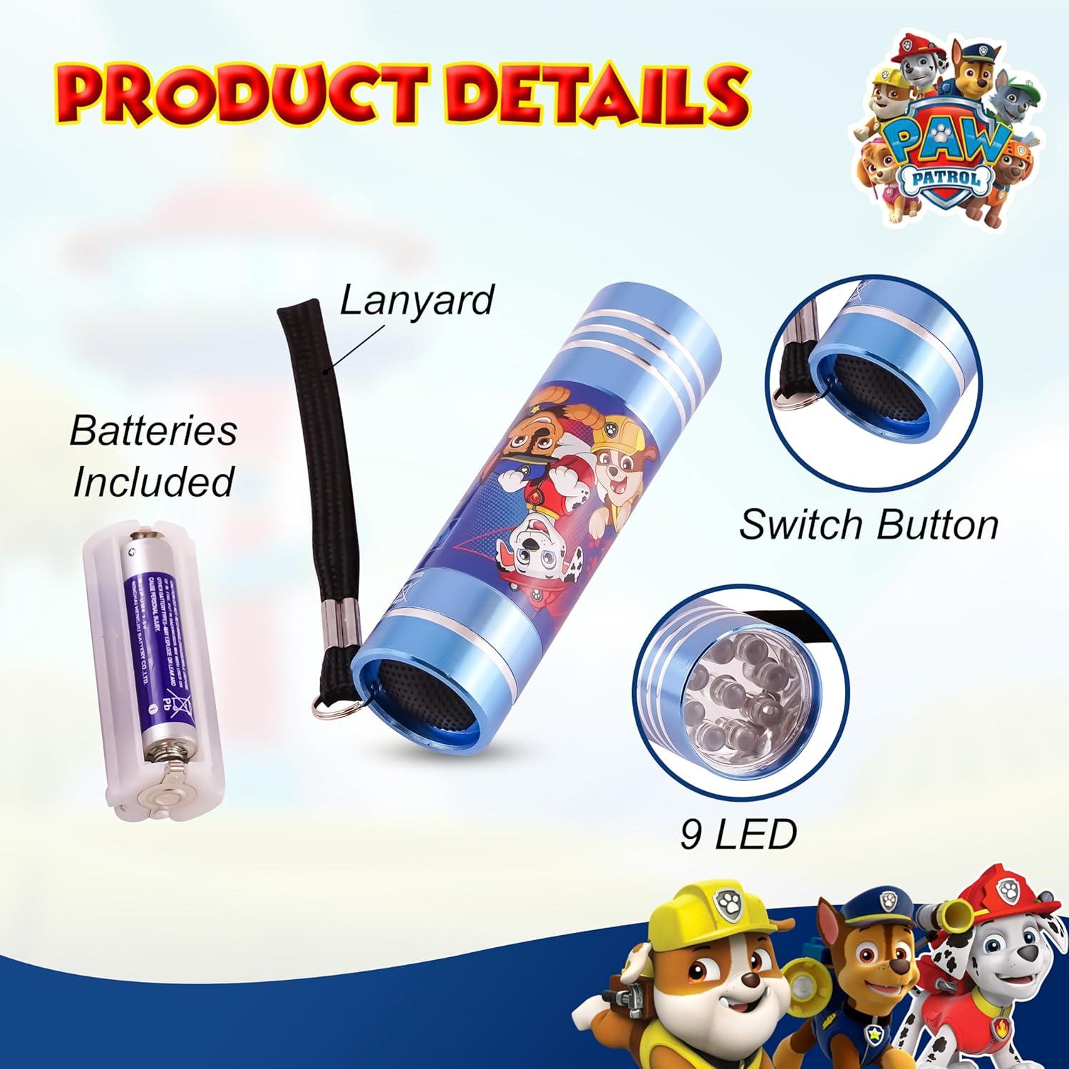 Kids Aluminium LED Torch Flashlight - Paw Patrol