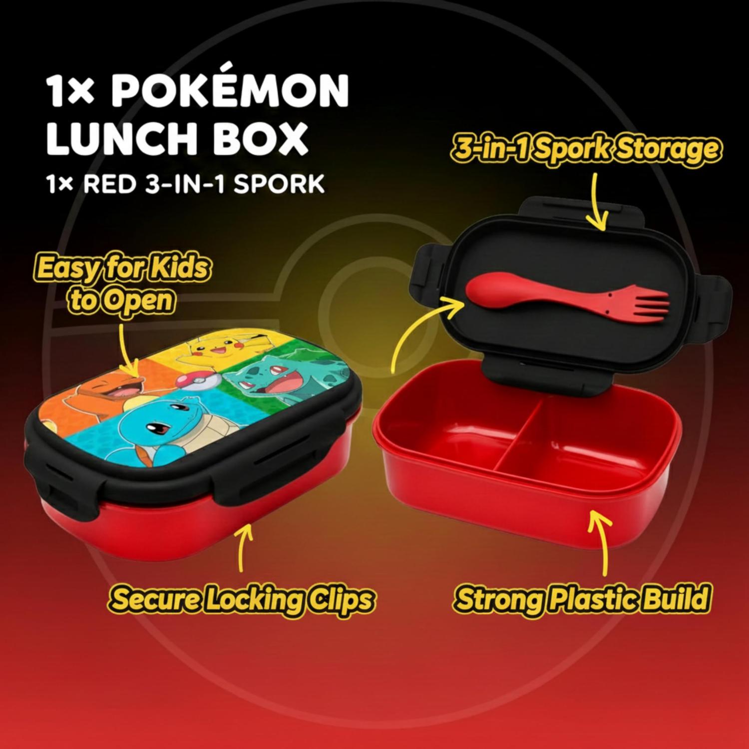 Kids BPA Free Plastic Lunch Box with Cutlery - Assorted