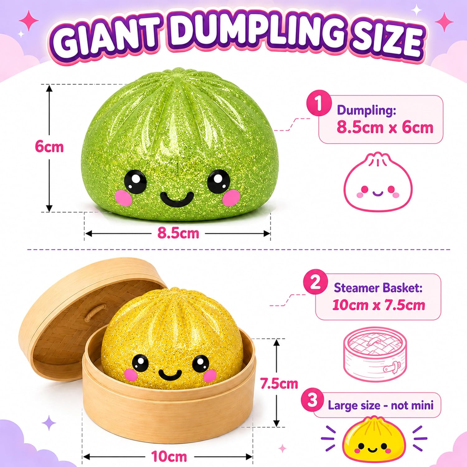 Mystery Glitter Dumpling Toy 8.5cm