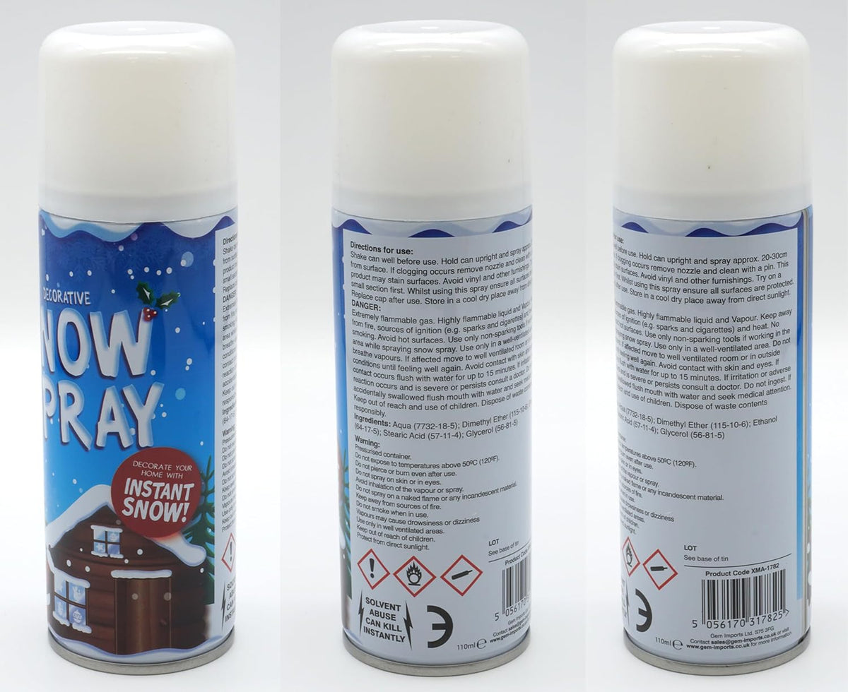 Artificial Christmas Snow Spray for Crafts 85ml