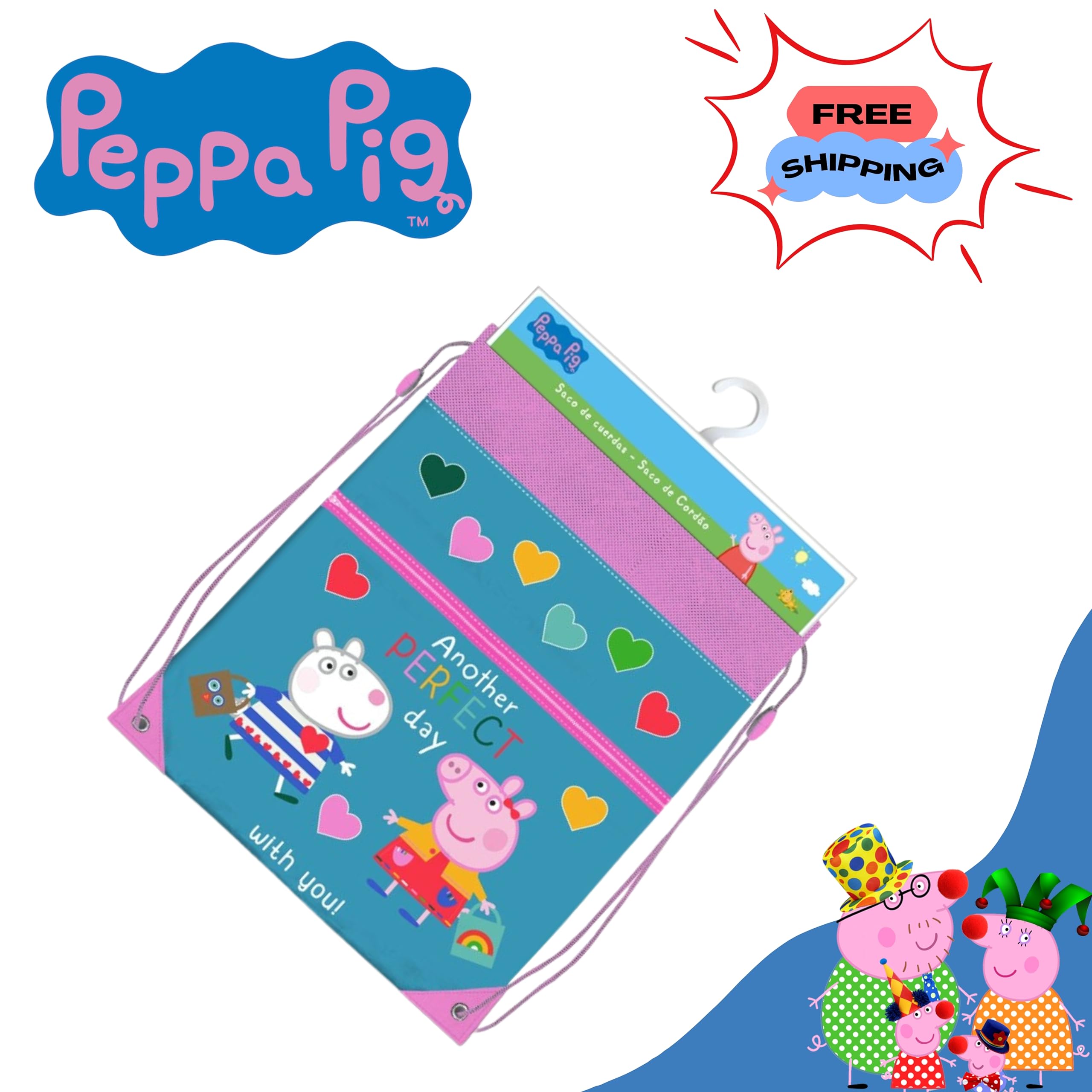 Kids Water Resistant Drawstring Backpack - Assorted