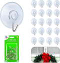 20Pcs Small Christmas Suction Cup Hooks - 2.4cm