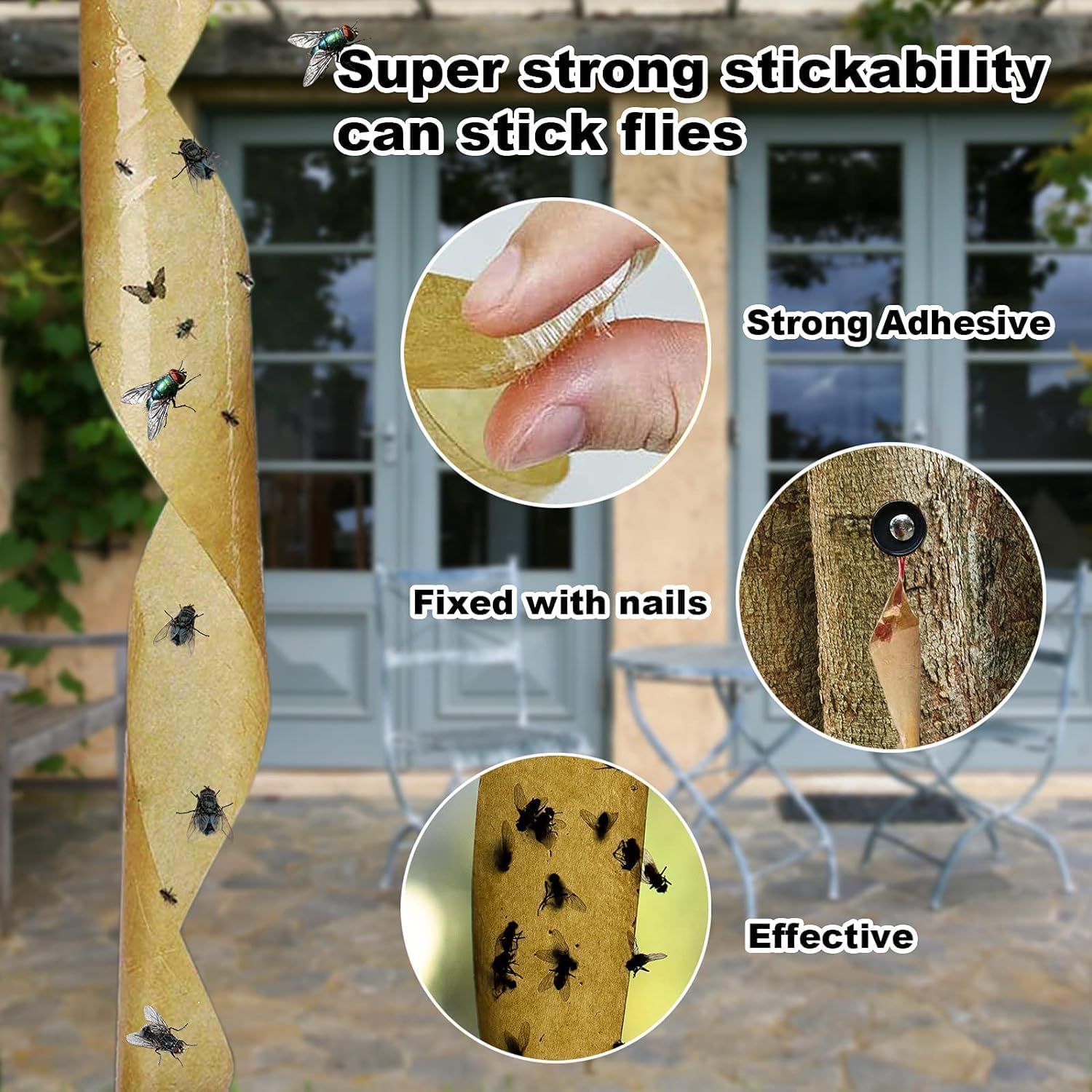 8x Flying Insect Paper Dual Sided Trap
