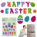 Easter Window Gel Stickers Square-Happy Easter Design