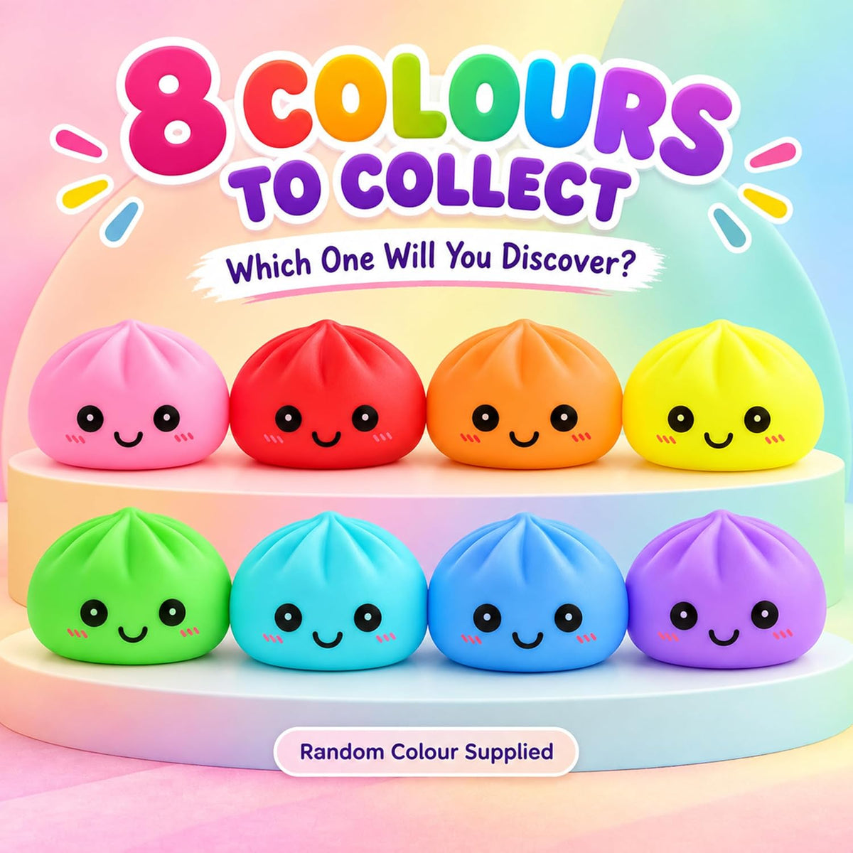 LED Light Up Squishy Dumpling Toy - 8.5cm